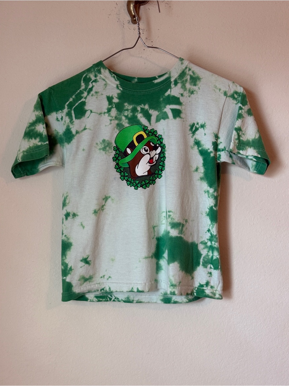 Kids Green Tie-Dye Buc-ee’s St. Patrick's Day T-Shirt